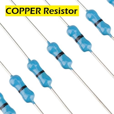 Picture of 50Pcs- Tolerance 1% 0 Ohm COPPER Resistor 0 Ohm Carbon Film Resistor 0 Ohm 1/4W Resistance 0.25 Watt Fixed Resistors 2 Pin Leads - 134680101