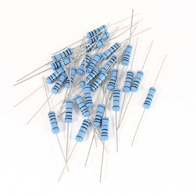 Picture of 100Pcs Tolerance 1% 6.8K Ohm Resistor 6.8K Ohm Carbon Film Resistor 6.8K Ohm 1/4W Resistance 0.25 Watt Fixed Resistors Passive Components Parts