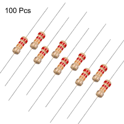 Picture of 50Pcs- 22K Ohm Resistor 5% 22K Ohm Carbon Film 22K Ohm Resistors 1/4W Resistance 0.25 Watt 5% Tolerance Fixed Resistors 2 Pin Leads