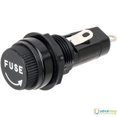 Picture of 3Pcs- Panel Mount 6x30mm GLASS FUSE Holder Case 10A AC 220V 6x30mm Panel Mount Screw Cap Tube Glass Fuse Holder Socket Chassis 2 Pin Leads