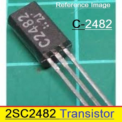 Picture of 10Pcs- C2482 2SC2482 2SC 2482 C2482 NPN 300V 100mA Low Power NPN Transistors TO-92L Package 3Pin Leads Bipolar Transistor Silicon Transistors