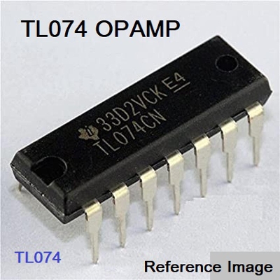 Picture of 2Pcs- TL074CN TL074C TL074 Input Low Noise Operational Amplifier Op-Amp IC OPAMP DIP-14 14 Pin Leads Dual In Line Package Chip Pin