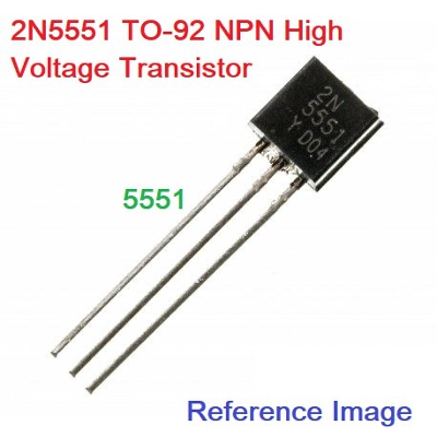 Picture of 10Pcs- 5551 2N5551 2N-5551 Transistor 180V 0.6mA NPN Transistor TO-92 Bipolar Transistor BJT NPN General Purpose Amplifier 3 Pin Leads Transistor