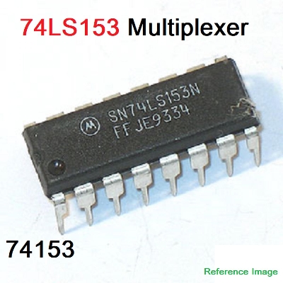 Picture of 2Pcs- 74153 SN74HC153N 74HC153 74LS153 DIP Dual In Line Package 16 Pin Leads IC Breadboard Friendly IC 