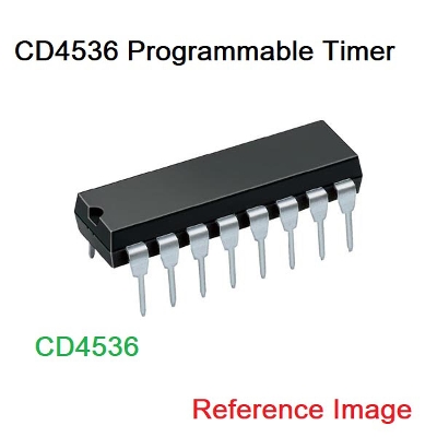 Picture of 2Pcs- CD4536 CD4536BE CD-4536 4536 DIP-16 Package Oscillator Timer IC  Chip Programmable 16 Pin Leads Timer IC