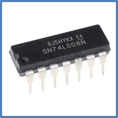 Picture of 2Pcs- 7408 SN74HC08N 74HC08 74LS08 2 Input AND Gate IC Dual In Package DIP 14 Pin Leads IC