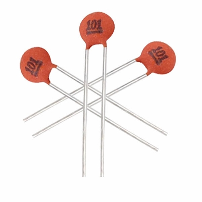 Picture of 25Pcs- 101 50V CERAMIC Capacitor Mini Ceramic Capacitor 100pF 50V 101 Ceramic Disc Capacitor Non-Polarized Through Hole 2 Pin Leads Connections Leg