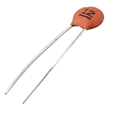 Picture of 25Pcs- 12pF 50V CERAMIC Capacitor Mini Ceramic Capacitor 12pF 50V Ceramic Disc Capacitor Non-Polarized Through Hole 2 Pin Leads Connections Leg