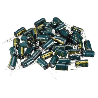 Picture of 3Pcs- 680uF 50V RADIAL Electrolytic Capacitor 680uF 50V Radial Polarized Aluminum Electrolytic Capacitors 2 Pin Leads Connections Leg