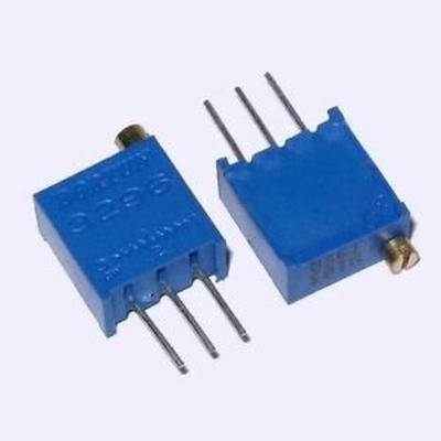 Picture of 3Pcs- 3296 102 Square Cermet 1K Ohm 102 1/2W Vertical Potentiometer Variable Resistors 3 Pin Leads 1K Ohm Trimpot Trimmer 25 Turn 3296 Adjustment Trim Pot Potentiometer