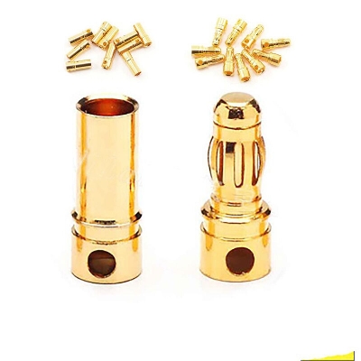 Picture of 2Pair- Banana BU-LLET Plug 3.5mm MALE & FEMALE Jack Plug Sockets Cables Connector 3.5mm Male & Female 