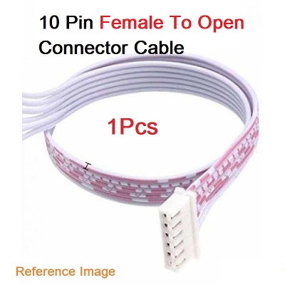 Picture of F-O 10Pin Female To Open 10 Pin 2.54mm Pitch JST XH Connector 27cm Wire With Cable For Electronics Engineering Projects Audio Video Sound Cables DIY