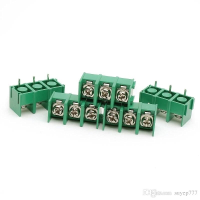 Picture of 3Pcs- 3Pin 8.5MM GREEN Color 3 Pin Leads Plug-In PCB Mount Straight Screws Terminal Block Connector 8.5mm Pitch Socket Strips For Cables Connectors 
