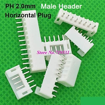 Picture of 4Pcs- 7Pin MALE Header For FEAMALE Housing JST Male Header 7 Pin Leads 2.54mm Pitch Male Socket Connector For Female Cables DIY
