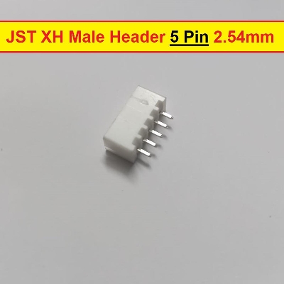 Picture of 4Pcs- 5Pin MALE Header For FEAMALE Housing JST Male Header 5 Pin Leads 2.54mm Pitch Male Socket Connector For Female Cables DIY
