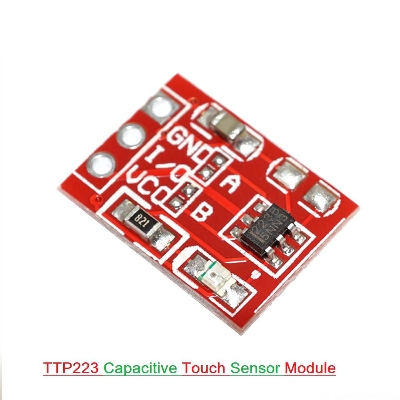 Picture of RED TTP223 TTP-223 Capacitive Touch Switch Capacitive Touch Sensor Module DC 2V 5.5V Low Power Consumption Touch Sensor Switches Module