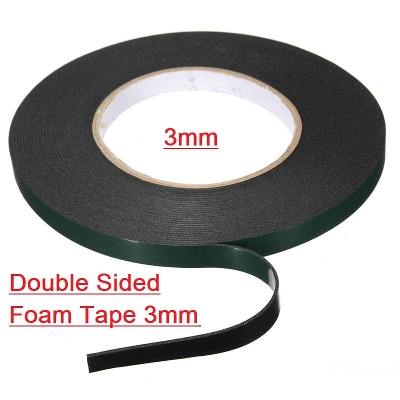 Picture of 3mm FOAM Tape BLACK Color 3mm Double Side Foam Gum Tape Both Side Foam Tape Heavy Duty Double Sided Foam Tape Black For DIY Craft Mobile Repair