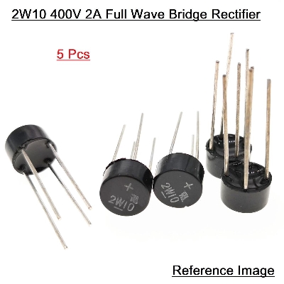 Picture of 3Pcs- 2W10 Full Wave Bridge Rectifiers 2W10 1000V 2A Diode 4 Pin Leads Single Phase Electronic Chip Bridge Rectifiers