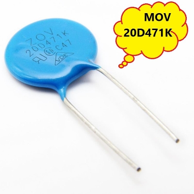 Picture of MOV 20D471K 20D-471K Disk Type Metal Oxide Varistor ZOV For Power Supply ZOV 2 Pin Leads 