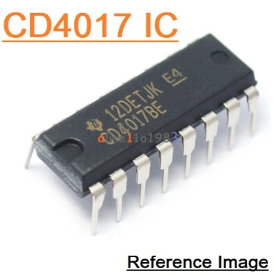 Picture of 2Pcs- CD4017 CD4017BE CD-4017 4017 DIP-16 Pin Leads Dual In Package IC Breadboard Friendly IC