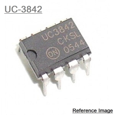 Picture of 2Pcs- UC3842 UC3842P UC 3842 Current Mode PWM Controller Integrated Circuit DIP-8 8 Pin Leads Dual In Line Package Chip