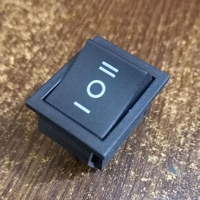 Picture of 3 POSITIONS ROCKER Switch 6 Pin 16A 250V 3 Positions DPDT ON-OFF-ON 6Pin BLACK Color Rocker Switches Car Auto Boat Power Rocker Switches