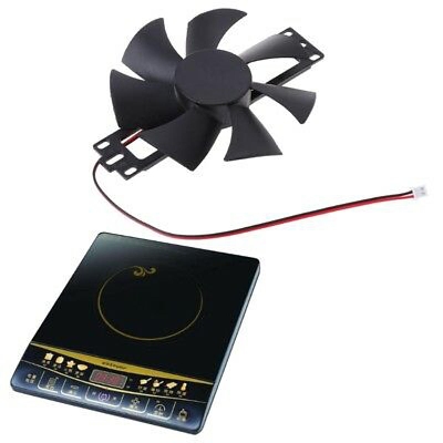 Picture of BLACK 12V INDUCTION BURNER Cooling Fan DC 12V Motor 100mm Blade Diameter With 2 Pin Short Cables For Induction Burner Cooker Heatsinks Cooling Fan