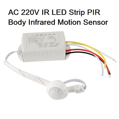 Picture of IR LED STRIP AC 220V 3-4 Meter PIR Body Infrared Motion Sensor Switches Automatic Light Human Body PIR Infrared Motion Movement Detector Intelligent Lamps Controller Switch