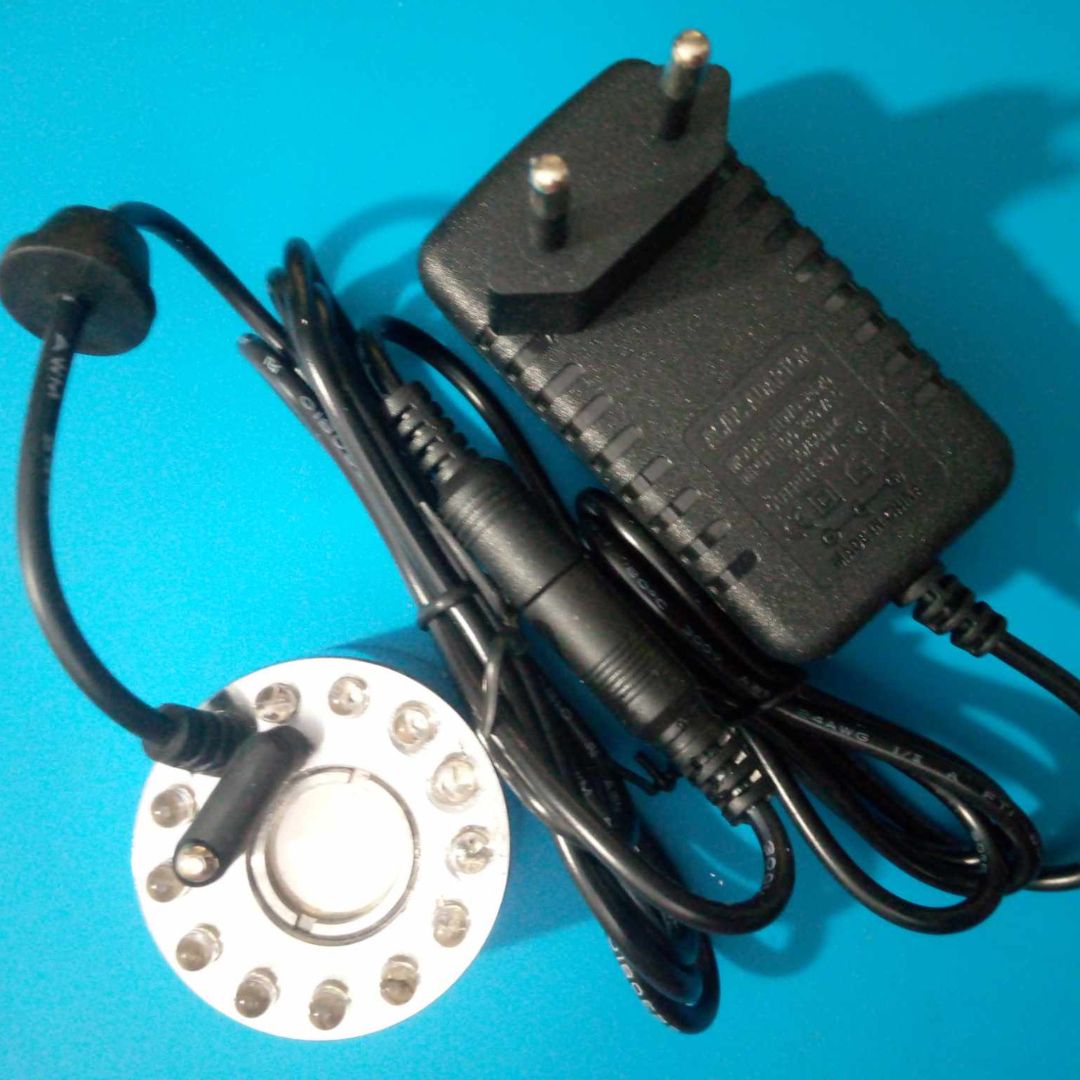 Picture of MIST MAKER Color Changing DC 24V 12 LED Mist Maker Fogger Water Fountain Pond Fog Atomizer Air Humidifier With Power Adapters For Pond Fish Aquarium Vase Fountains