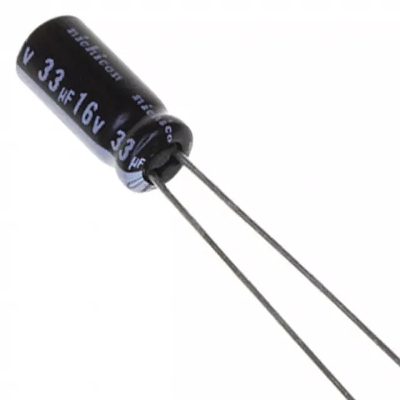 Picture of 20Pcs- 33uF 50V RADIAL Electrolytic Capacitor 33uF 50V Radial Polarized Aluminum Electrolytic Capacitors 2 Pin Leads Connections Leg