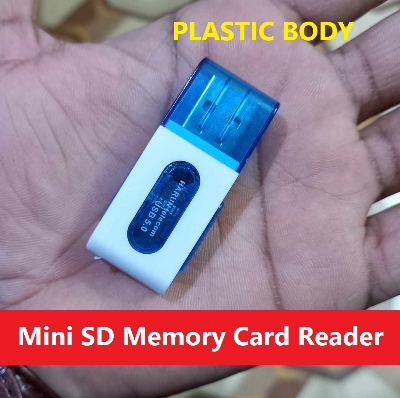 Picture of CARD READER PLASTIC BODY Mini SD Memory Card Reader For USB Devices Computer Laptop Notebook PC Desktop MP3 MP5 Player Audio Video Player