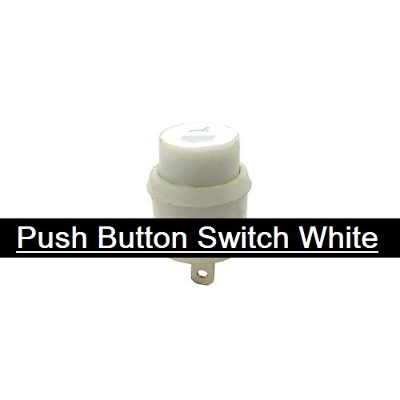 Picture of 2Pcs- WHITE ROUND Momentary 2 Pin Push Button Switch AC 250V 6A 2 Terminal On Off Momentary Push Button Lockless Power Reset Push Switches 
