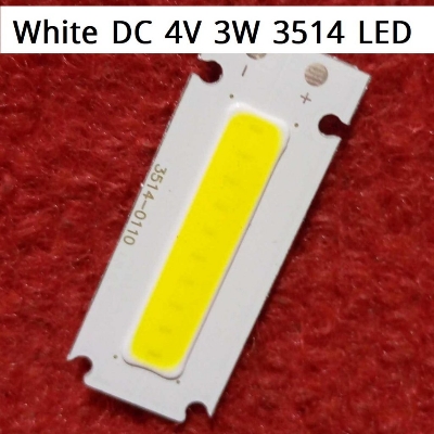 Picture of 3514 WHITE Color 3W Mini LED DC 3V 3.7V White LED SMD Strip COB Bead Chip For Bulb Light Lamp Car Light Source 3 Watt DIY LED Light Bulbs 