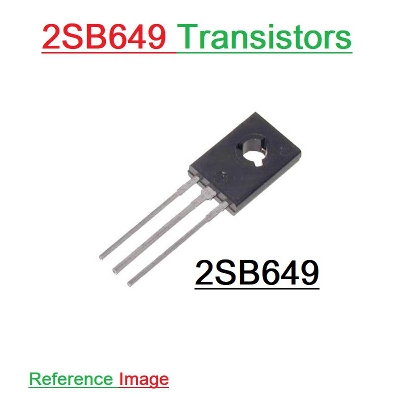 Picture of 5Pcs- 2SB649A 2SB649 B649 649 PNP Transistor 120V 1.5A 20W Silicon Bipolar Power Transistors Triode TO-126 Package 3 Pin Leads 