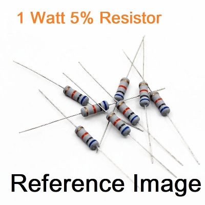 Picture of 25Pcs- 1Watt 220 Ohm Resistor 1W 220 Ohm Metal Film Resistor 220 Ohm 1 Watt Metal Oxide Film Resistor Axial Leads 220 Ohm ±5% Tolerance 2 Pin Leads