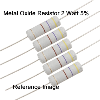 Picture of 10Pcs- 2Watt 10 Ohm Resistor Power Resistor 2W 10 Ohm Metal Film Resistor 10 Ohm Resistor 2 Watt Metal Oxide Film Leads ±5% Tolerance 2 Pin Leads