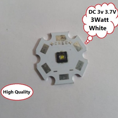 Picture of 20mm Torch Light WHITE Color 3Watt LED Chip 3.1V 3.7V 3W With Metal Plate Heatsink Heat Sink Aluminum Base 20mm PCB DIY For Torch Light LED Lights Bulbs