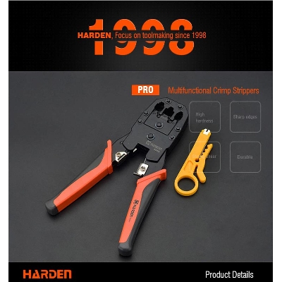 Picture of Professional LAN PUNCHER Cable Crimp Tool Sets Wire Stripper LAN Cable Rj45 & RJj11 Tester Cat5e Plugs 8" Inch 230mm Network Cables Crimping Tool