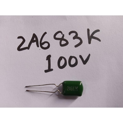Picture of 15Pcs- Metallized Polypropylene Film 683j Capacitor 68nF 100V Mylar Polyester Film Electrical Circuitry & Parts