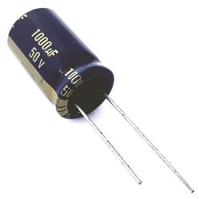 Picture of 3Pcs- 1000uF 50V RADIAL Electrolytic Capacitor 1000uF 50V Radial Polarized Aluminum Electrolytic Capacitors 2 Pin Leads Connections Leg