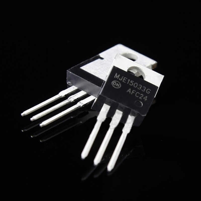 Picture of 2Pcs- MJE15033 MJE15033G E15033 15033 PNP Transistor 250V 8A 80W Power Transistor Silicon Transistor Audio Amplifier TO-220 Package 3Pin Leads 