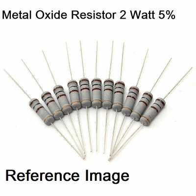 Picture of 10Pcs- 2Watt 4.7 Ohm Resistor Power Resistor 2W 4.7 Ohm Metal Film Resistor 4.7 Ohm Resistor 2 Watt Metal Oxide Film Leads ±5% Tolerance 2 Pin Leads