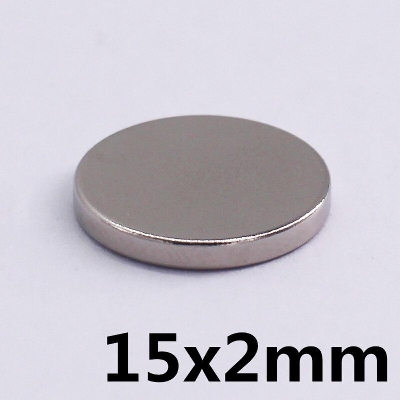 Picture of 15x2mm DISC Neodymium Magnet 15x2mm Industrial Super Strong Neodymium Disc Magnets Super Strength Permanent For Garage Kitchen Science Craft Projects