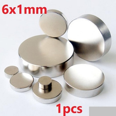 Picture of 6x1mm DISC Neodymium Magnet 6x1mm Industrial Super Strong Neodymium Disc Magnets Super Strength Permanent For Garage Kitchen Science Craft Projects