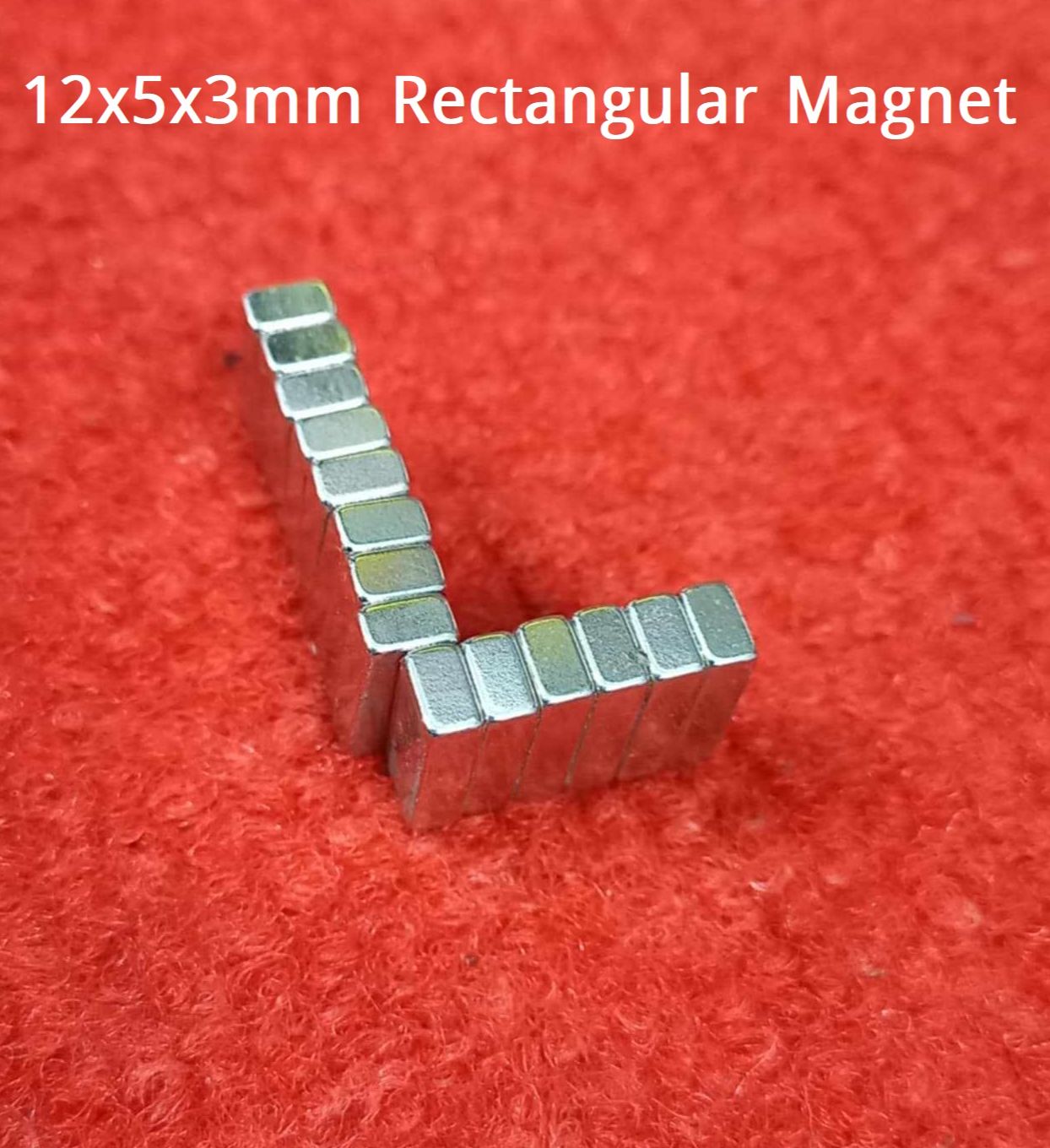 Picture of 2Pcs - 12x5x3mm Rectangular Neodymium Magnet 12x5x3mm Industrial Super Strong Neodymium Magnets Super Strength Permanent Magnet For Garage Craft Art