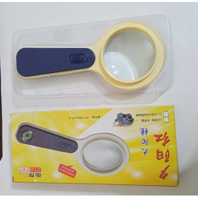 Picture of LJ-009 Magnifying Glass 60mm Diameter With White LED Light Source Hand Hold Magnifying Glass With LED Jewelry Magnifier Repair Tool Sets Reading Magnifying Glas