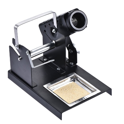Picture of LTJ216 Universal Soldering Iron Stand Holder Solder Dispenser Reel Tin Holder With Frame Cleaning Sponge Tray Metal Solder Wire Rack BGA Rework Station