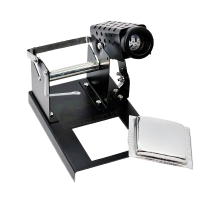 Picture of LTJ216 Universal Soldering Iron Stand Holder Solder Dispenser Reel Tin Holder With Frame Cleaning Sponge Tray Metal Solder Wire Rack BGA Rework Station