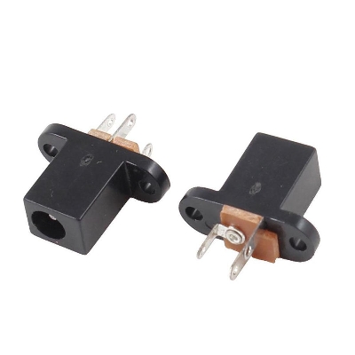 Picture of 5Pcs- DC012 DC-012 VERTICAL PIN PCB Mount FEMALE 2.1mm Straight 3 Pin Leads DC Power Supply Female Socket Chassis Connector For 2.1x5.5mm Power Jack
