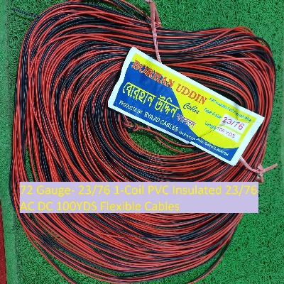 Picture of 72 Gauge- 23/76 1-Coil PVC Insulated 23/76 AC DC 100YDS Flexible Cables 72Gauge Wires For Electrical AC DC Power Supply LED Light Solar